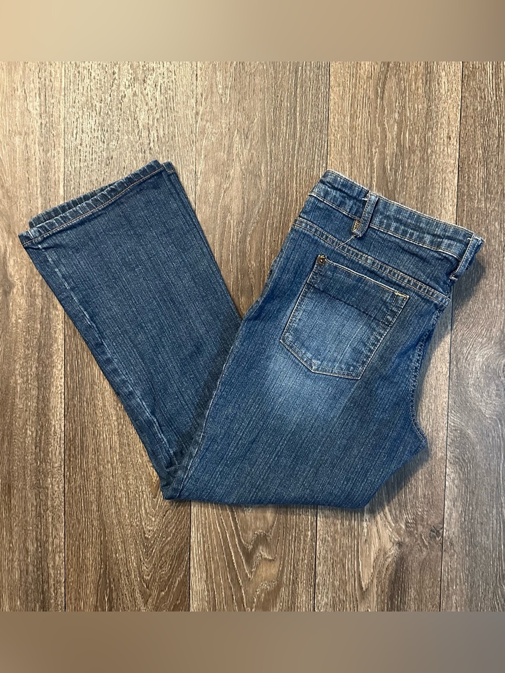 Bitten by Sarah Jessica Parker denim cropped pants capri pants Sz 10 2000s Y2K